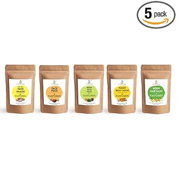 Momsmade Naturals Trial Kit | 100% natural cure for skin, body and haircare | All skin types | No Chemicals or preservatives | Vegan