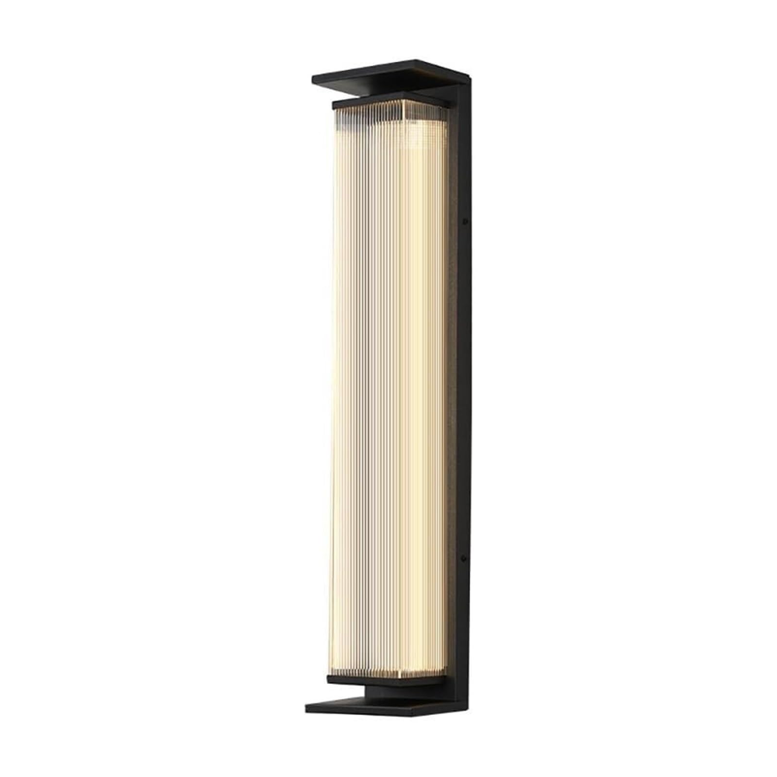 OZBMA Rectangular Acrylic LED Wall Lamp Outdoor Light Stainless Steel Sconces for Terrace Villa Exterior Courtyard(Warm Light,60cm/23.6inch)