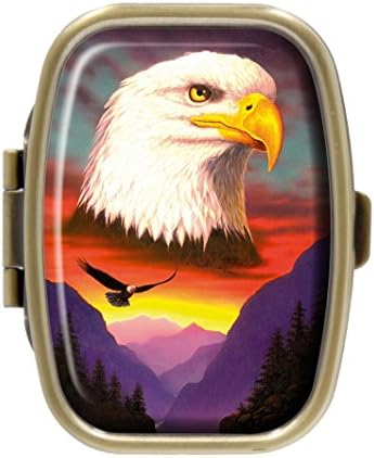 Guojew Custom Fashion Square Pill Box Tablet Holder Pocket Purse Organizer Case Decoration Box (Abstract Horse)