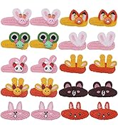 Petunny Baby Girl Hair Clips,20Pcs Cute Barrettes Cartoon Animal Pattern Cute Knitted Hair Clips ...