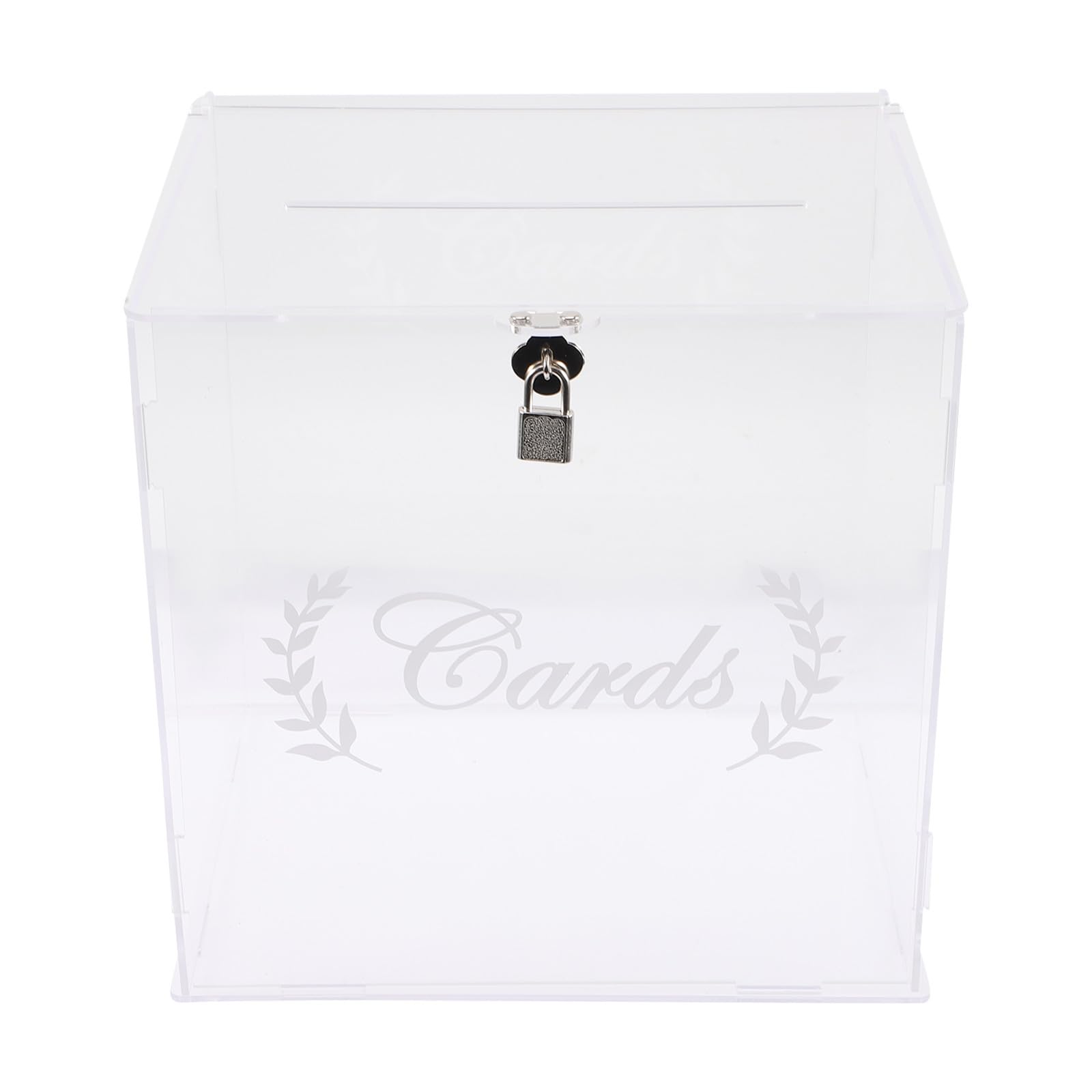 Zerodeko Transparente Hochzeitskartenbox aus Acryl für Empfangstisch | Sichtbares Design, Dekorativer Stil, Attraktive Optik, Geeignet für Hochzeit und Empfangstisch