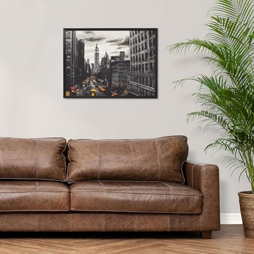 Toile encadrée New York Amour : tableau moderne haute définition