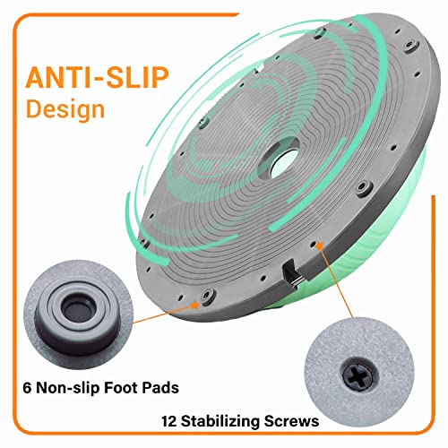 PROIRON Balance Trainer with Resistance Bands, Balance Ball, Half Yoga Ball, Air Dome Balance Ball with Pump/Nonslip Base, Body Balance Strength Trainer Ball Equipment Exercise Workout Trainer - Image 4