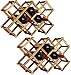 Casier à vin 2 pièces, capacité de 10 Bouteilles casier à vin en Bois autoportant Pliable, comptoir de Stockage de vin en Bois, pour Cuisine, Restaurant, Bars, Garde-Manger ( 20 Fentes)