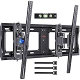 Perlegear TV Wandhalterung Neigbare TV Halterung für die Meisten 40-90 Zoll Flach/Curved Bildschirme, Fernseher Wandhalterung Ausziehbar Schwenkbar, Max VESA 600x400 mm hält bis zu 60kg PGAT4-E