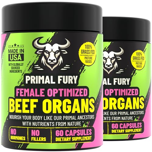 Image of PRIMAL FURY Grass Fed Beef Organ Supplement for Women 120 Count (Pack of 2)