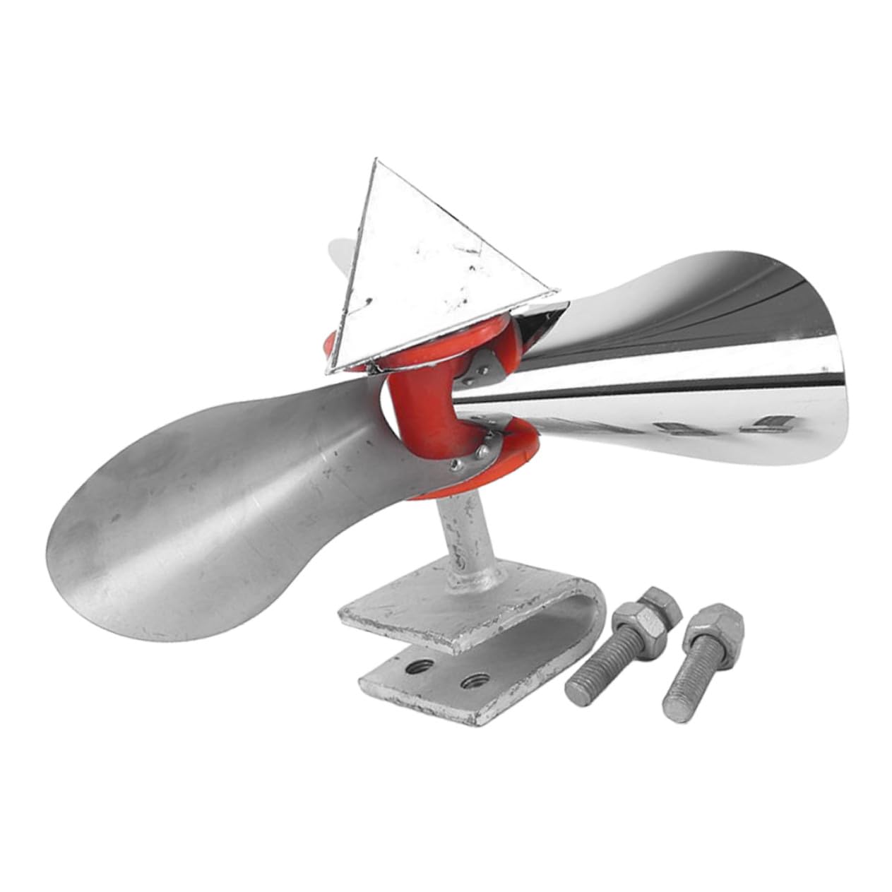 Vogel Windmühle aus Edelstahl und Abs, Silber, Reflektierend für Vögel