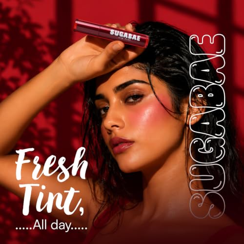 Image of Fashion Colour Sugabae Lip Tint | Long-Lasting Natural Lip & Cheek Tint | Lightweight, Smudge-Proof & Hydrating Formula | Soft Matte Finish | Moisturizing Lip Stain for All Skin Tones - (Sunset Coral)