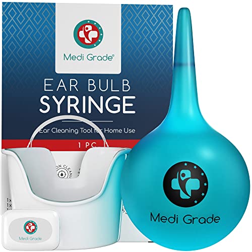 Seringue Plastique [200 ml] pour le Nettoyage Oreille et Retirer les Bouchons d’Oreille, avec Récipient en Bonus par Medi Grade, Seringue Cure Oreille Facile à Presser, Grande Capacité