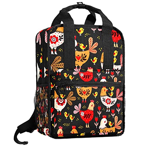 Sac à dos pour garçons au motif coq coloré idéal pour la rentrée