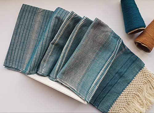 Baby Trapoz Mexican Rebozo Shawl w/articela detail, Ideal for Natural Birth, Doula Massage, 98.5", Teal3