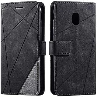 Galaxy J3 2017 Case, SONWO Premium Leather Flip Wallet Case Magnetic Closure Card Slots Kickstand Phone Case for Samsung Galaxy J3 2017, Black