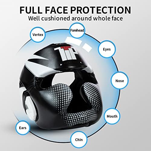 Boxing Headgear for Men Youth, MMA Training Kickboxing Sparring Martial