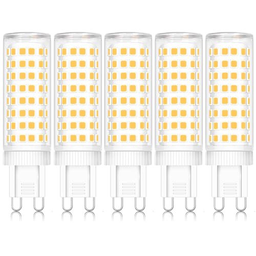 ZYGODLUK Ampoule LED G9 10W, G9 LED Ampoule équivalen 100W Halogène Led, Blanc Neutre 4000K, CRI80, AC100-240V, Non Dimmable, Lot de 5