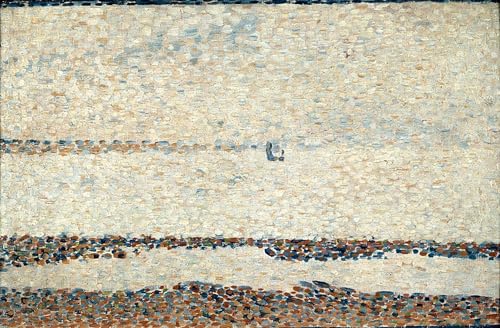 Spiaggia di Gravelines pintura decorativa Seurat, cuadro arte pared salón moderno 60x90cm