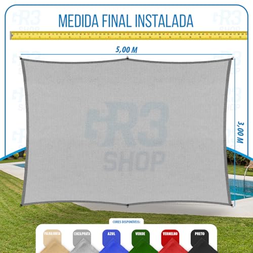 Sombrite 90% 5x3 Tela de Sombreamento Shade Toldo Sombra Cobertura para Carro Garagem Piscina Jardim