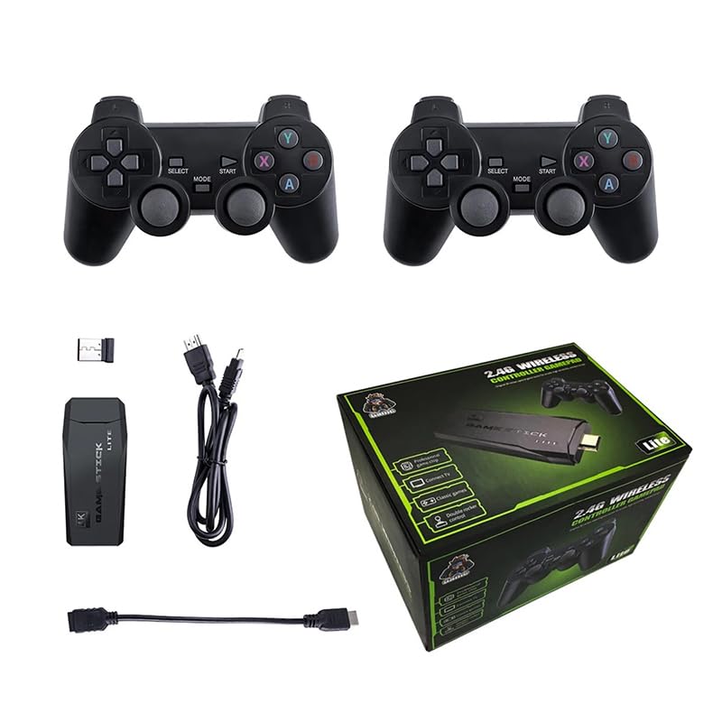 2.4G HD Wireless Game Console for PS1 Home TV - U Bao Mini Arcade System With Wireless Gamepad Controller 64G