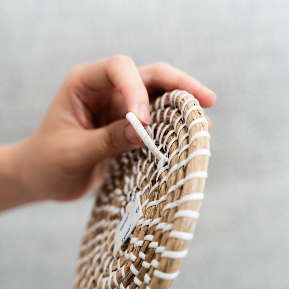 Set di 9 cestini da parete in rattan, bambù ed erba marina, decorazione da parete 3D in stile boho, per soggiorno, camera da letto e corridoio, decorazione da parete sostenibile