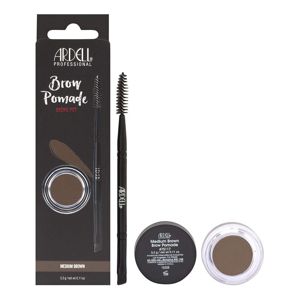 Ardell Brow Pomade – Medium Brown, Smudge-Proof Long-Lasting Eyebrow Makeup, with Dual-Ended Precision Brush and Spoolie for Defined and Natural Brows, 1 Pack Ardell Brow Pomade – Medium Brown, Smudge-Proof Long-Lasting Eyebrow Makeup, with Dual-Ended Precision Brush and Spoolie for Defined and Natural Brows, 1 Pack