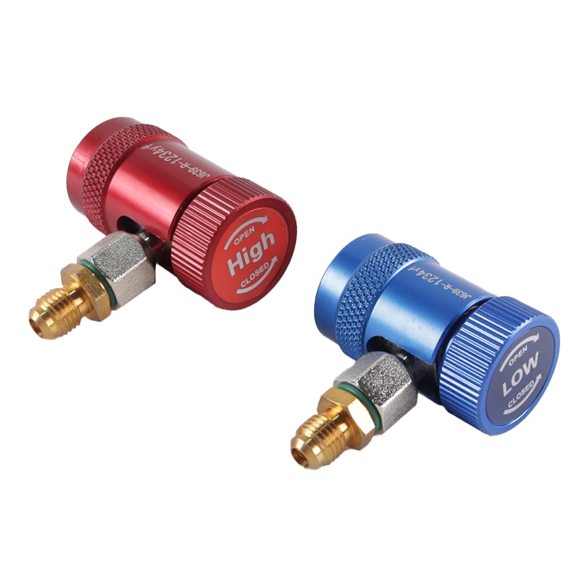 Ausi Kit d'adaptateur professionnel pour réfrigérant R1234YF – Adaptateur de port de service CA + connecteurs à connexion rapide