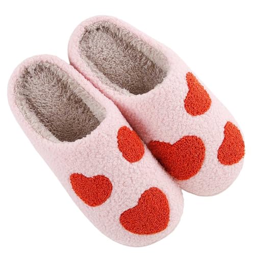 Image of Comfy House Slippers For Women Men, Ladies Fuzzy Bedroom Slippers,indoor Outdoor Memory Foam Shoes