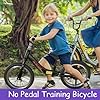 14/16 inch Balance Bike for 3 4 5 6 7 and 8 Years Old Boys Girls,No pedal Training Bicycle with Brake and Kickstand,Adjustable Seat Height,Air Tires,Outdoor for Outdoor Sports,Black,16 in #4
