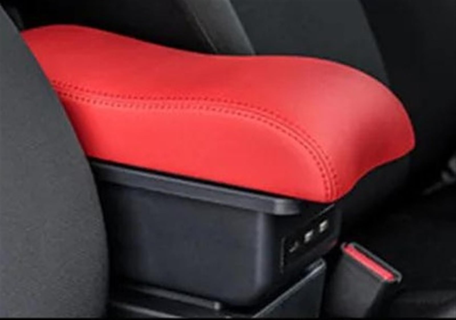 NMJLQW Storage Rack Car Decorative Styling Center Console Multifunctional Storage Box For Elantra For Touring I30 FD I30cw 2007-2011(B2 red 3USB)