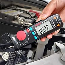 BSIDE DC Clamp Meter 6000 Counts Digital Multimeter Amp Continuity Ohm Hz Live Check V-Alert Voltage Tester with Back Clip