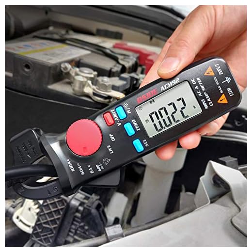 BSIDE DC Current Clamp Meter 6000 Counts Digital Multimeter Amp Continuity Ohm Hz Live Check V-Alert Voltage Tester with Back Clip