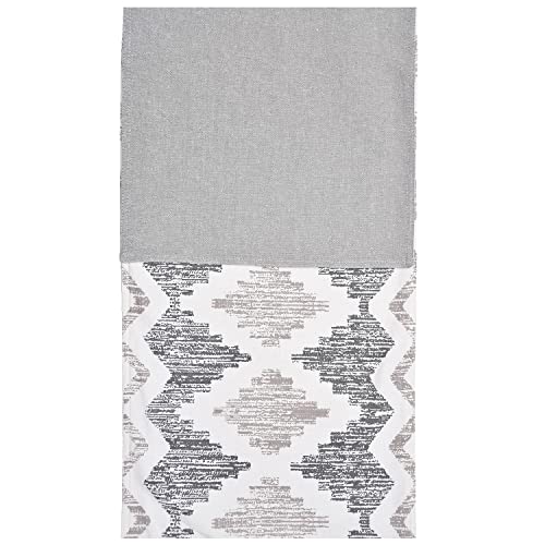 Image of Blanc 9 Kohinoor 100% Home & Kitchen Pure Cotton Grey 4 /6 Seater Table Runner|(33x182) cm