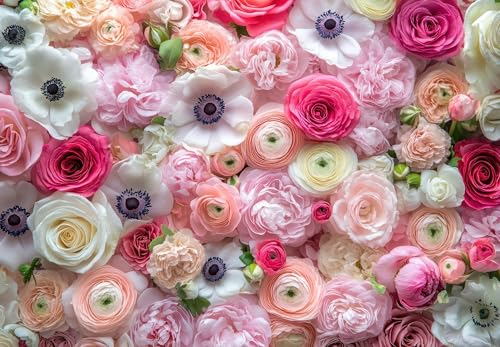 Pastel Ranunculus & Anemone Flower Bulb Mix 50 Premium Bulbs for Planting | Romantic Light Colors | Easy to Grow Perennials for Garden Beds Pots & Borders