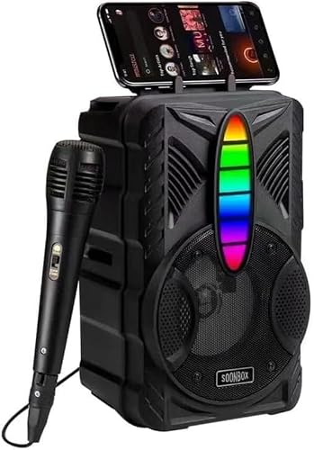 Bluetooth Speaker, IPX5 Waterproof Speaker with HD Sound, RGB Multi-Colors Rhythm Lights, Up to 8H Playtime, TWS Pairing, Portable Wireless Speakers for Home, Outdoor,（Comes with a Microphone） 121