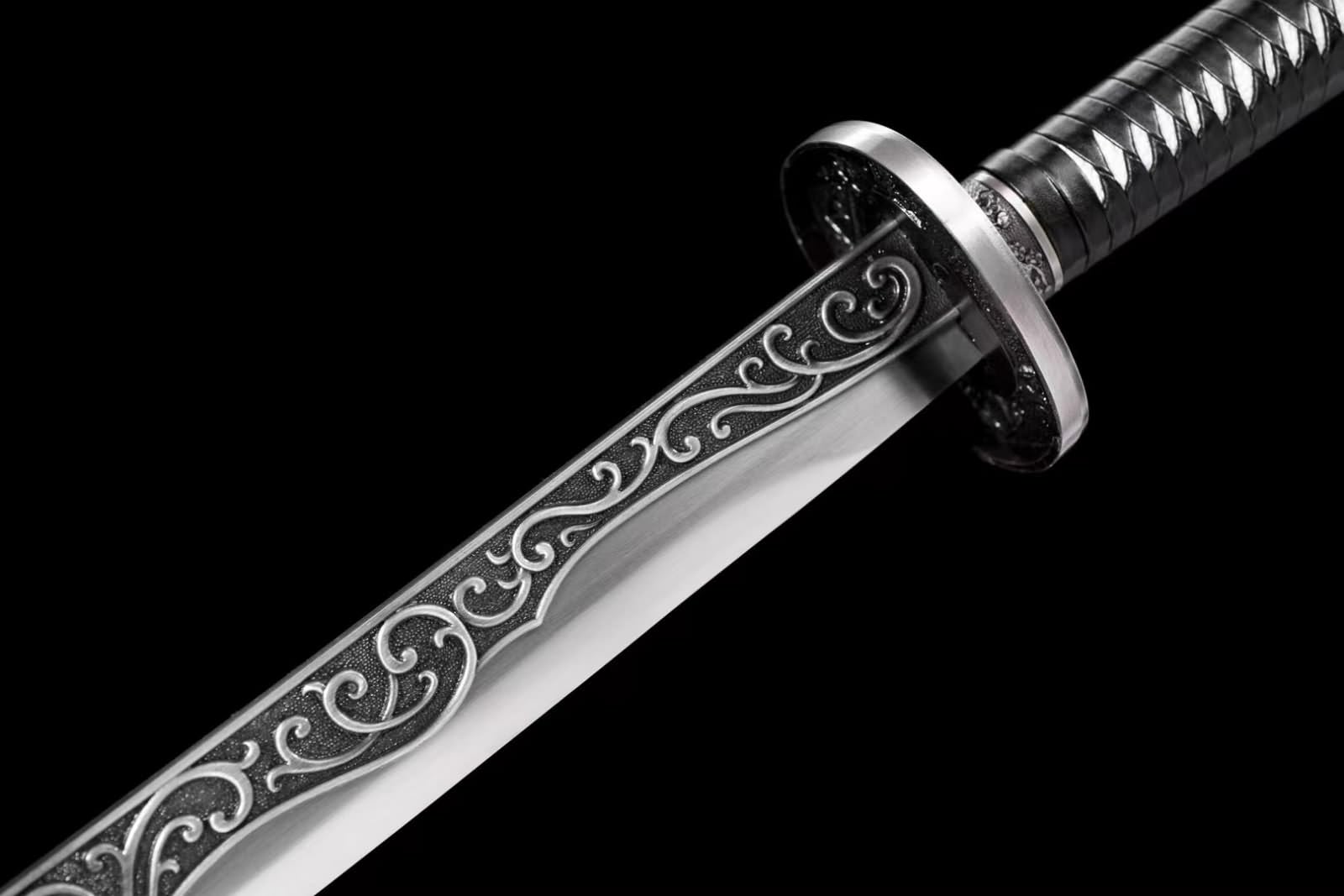 LOONGSWORD Authentic Chinese Plum Blossom Qing Dao Sword-High Carbon Steel Blade, Alloy Fittings,Sword for Men and Women