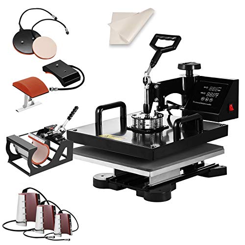 SmarketBuy Heat Press 15x15 Inch Digital Sublimation T-Shirt Heat Press Machine for Hat