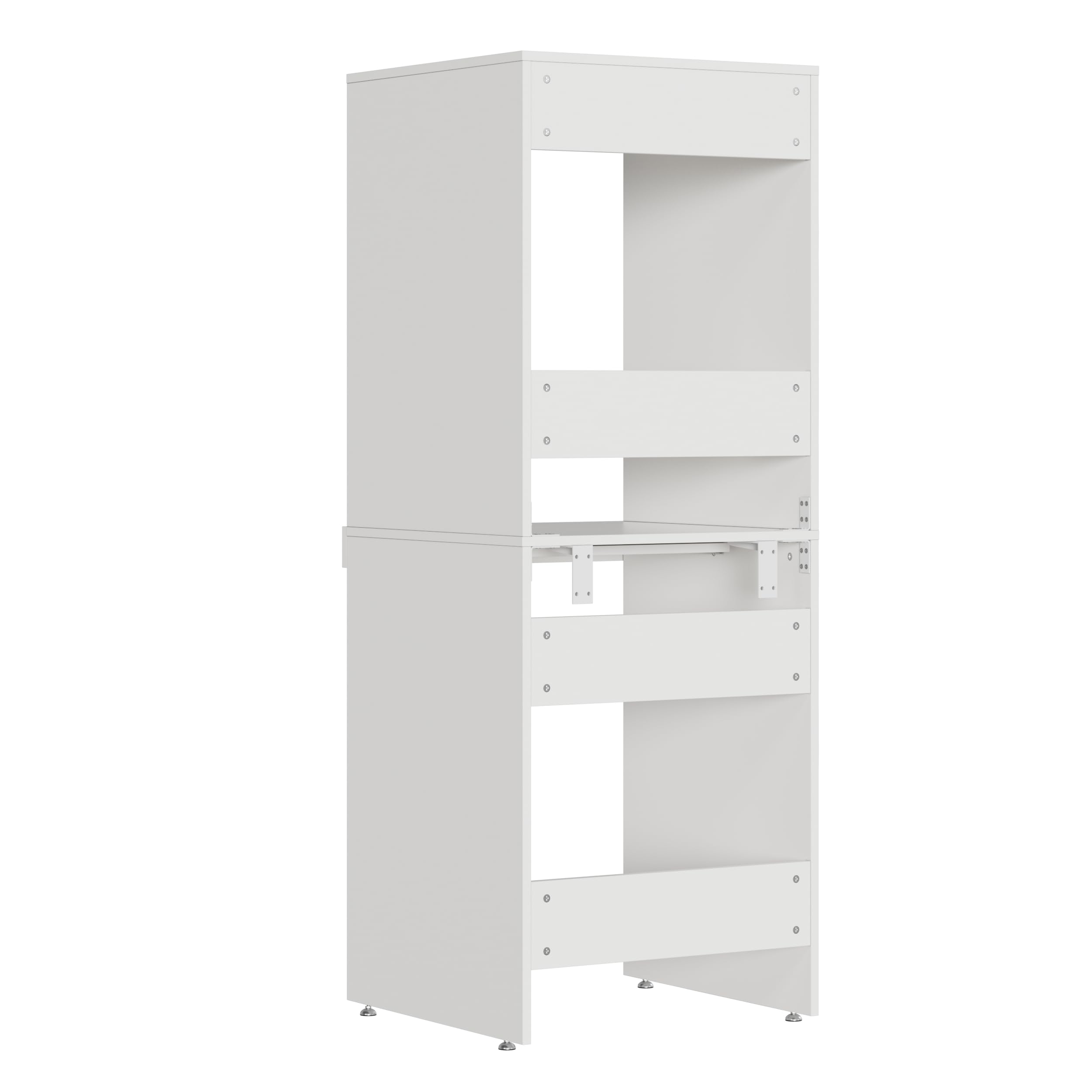 Version Améliorée Armoire pour Machine à Laver et Sèche-Linge avec Planche Extensible, Meuble Machine a Laver,Renforcement Structurel,Stable et ne tremble pas,180x65x66cm,capacité de Charge 100 kg