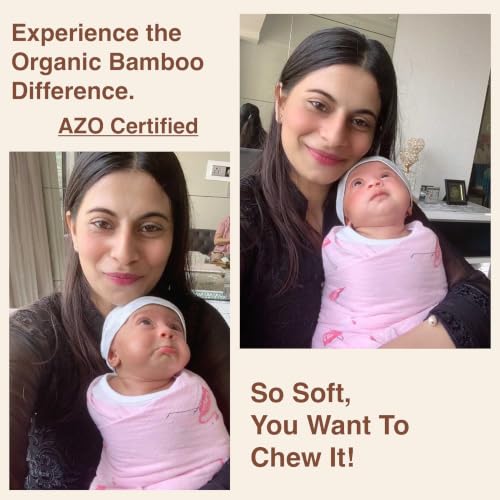 Image of DOTMOM Pure Organic Bamboo Swaddle Wrap Softer Than Cotton Muslin Swaddlers for Newborn Baby Receiving Blanket & Wrappers | Baby Towel Gift Pack for Newborn Babies 120X120 CM, 0-18 Months, Pack of 3