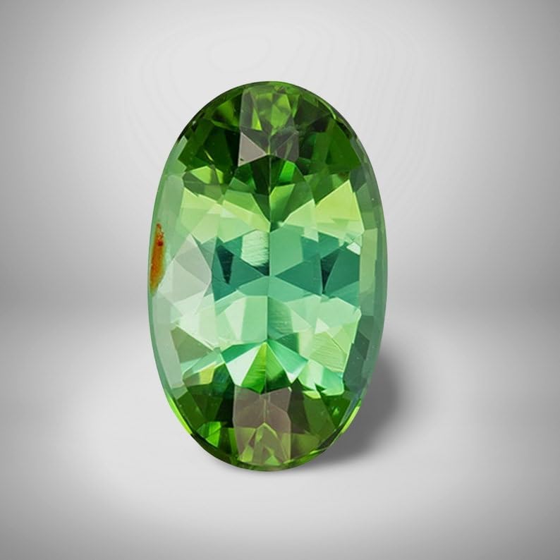 2 Pcs. Of Lab Created Green tourmaline Oval shape Fine Step Cut 10x8mm loose gemstone for jewelry making. (DIY, Ring, Pendant, Necklace) |GH_NAT_13910_2