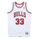 Offiziell lizensiert. Mitchell & Ness Scottie Pippen #33 Chicago Bulls 1997-98 Swingman NBA Trikot Weiß, XXL