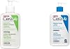 CeraVe Moisturising Lotion, 1 Litre, with Hyaluronic Acid and 3 Essential Ceramides (Daily Face & Body Moisturiser) for Dry to Very Dry Skin & Hydrating Cream - to - Foam Cleanser