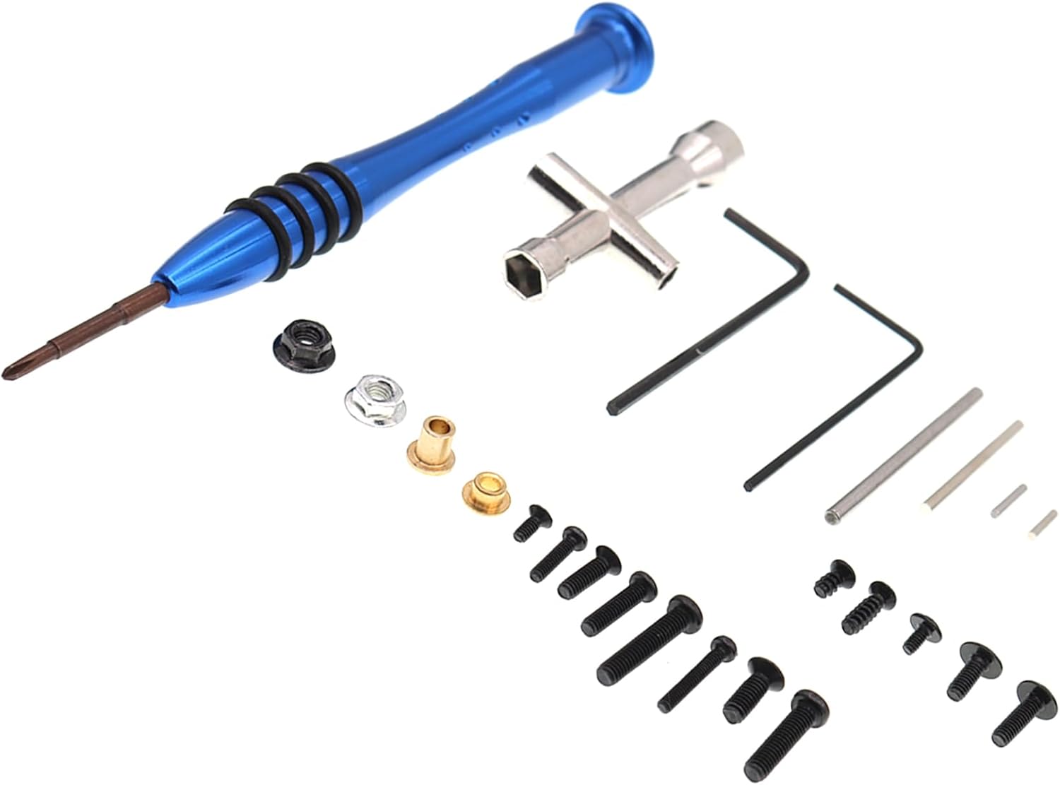 RC Car Screws Kit Repair Tool Box Hardware Fasteners Replacement Compatible with WLtoys 1/14 144010 144001 144002 1/12 124016 124017 124018 124019 RC Car Upgrade Parts
