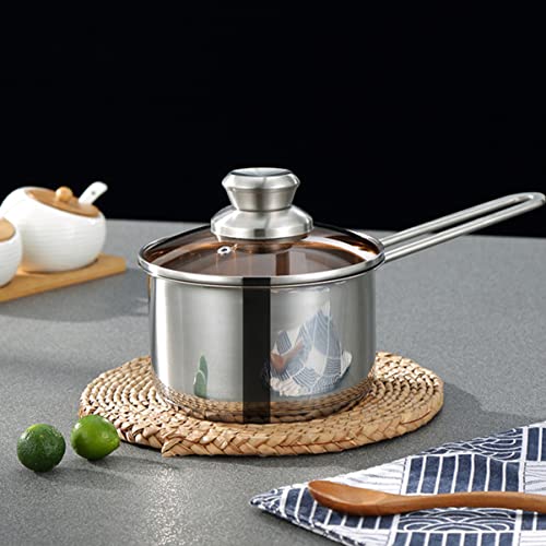 Veemoon 1 Unidade Pote De Leite De Aço Inoxidável Panelas De Sopa Panela De Ensopado Pote De Leite A