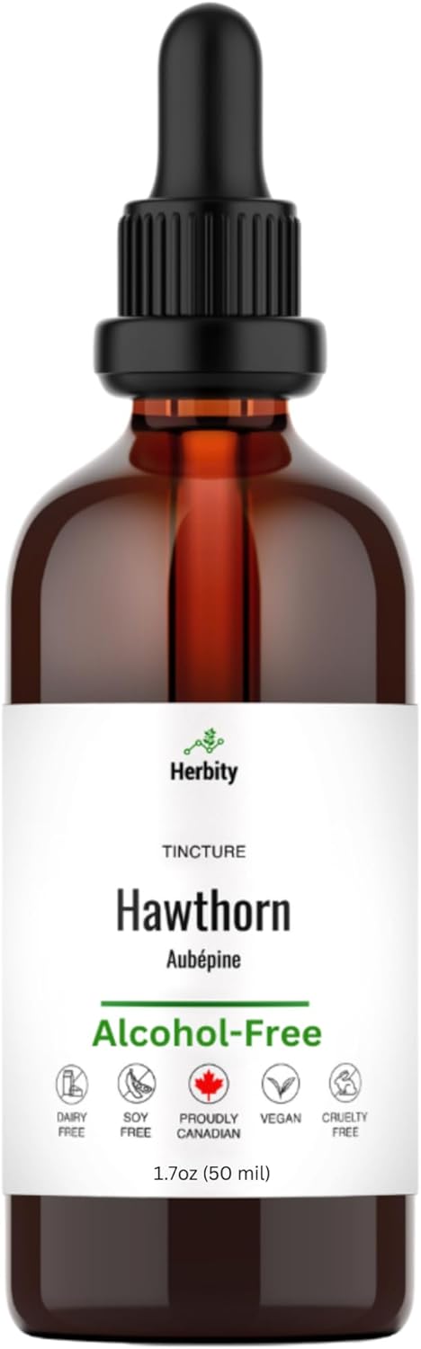 Hawthorn Berry Herbal Tincture Liquid Extract, Hand Crafted Natural Medicine Remedies Herb Formula Drops, Non-GMO, Vegan, Gluten Free, No Fillers (1.7 Fl Oz)