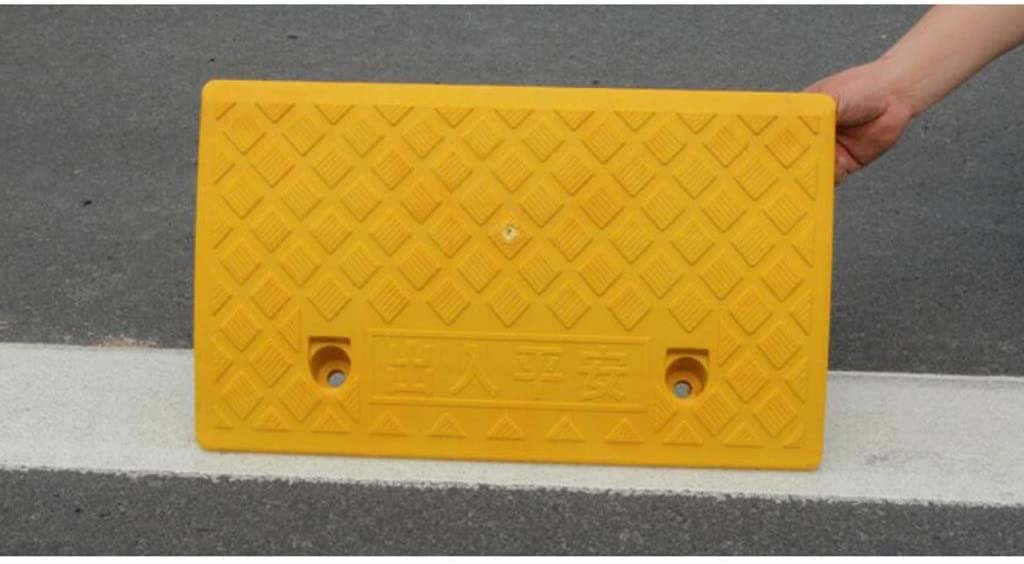 Rampas de servicio, trampolín portátil para maletero, rampas móviles, salida para silla de ruedas para discapacitados, alfombrilla de plástico ligera amarilla, tamaño: 50*27*6,5 CM, rampas para perros