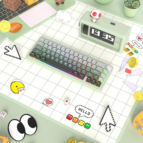 Image of Guffercty kred MOA Profile Keycaps Set 132 PCS, PBT Keycaps Compatible with Cherry MX Switch 60% 65% 75% 100% Mechanical Keyboards for Gaming & Office (MOA-Gradient Green)