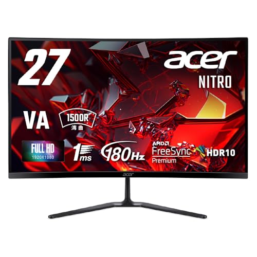 Amazon.co.jp: Acer Nitro 湾曲 ゲーミングモニター 27インチ フルHD