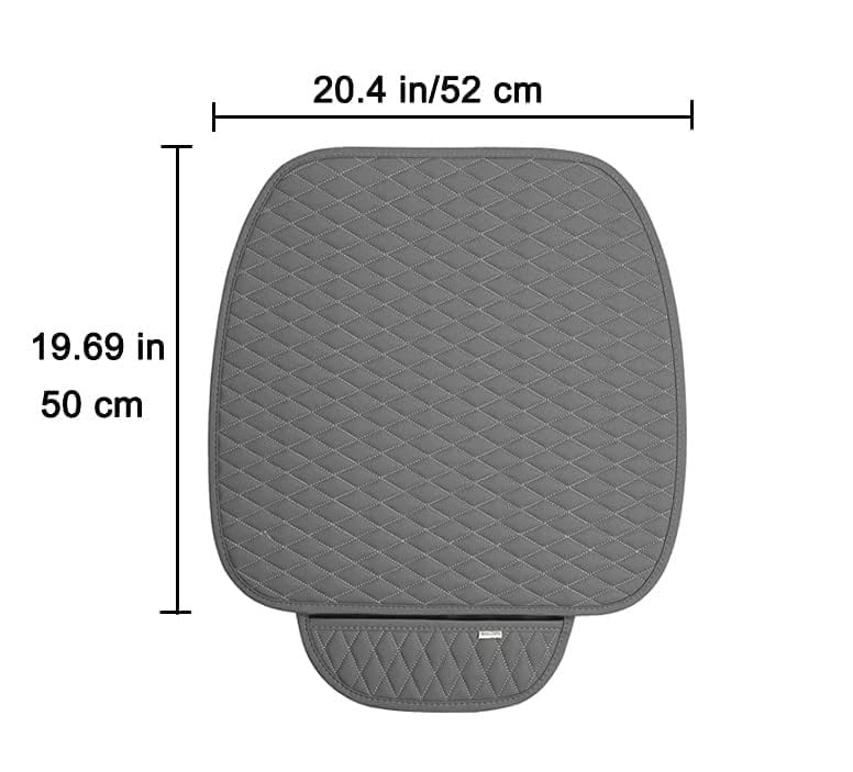 Image of BROGBUS Flax Car Seat Mat Vehicle Seat Cover Car Seat Cushions (Grey, Pack of 1) | Front and Rear Seat Cover