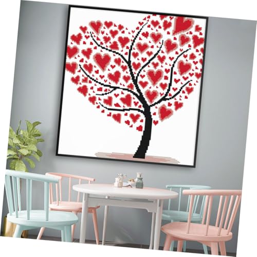 Kit point de croix imprimé Arbre d'amour cadeau diy salon