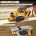 Akku-Handhobel für Dewalt 18 V 20 V Akku, 15000 U/min bürstenloser elektrischer Holzhobel, 82 mm Schnittbreite, 0-2 mm Schnitttiefe, Power-Holzhobel für Holzbearbeitung, Heimwerker