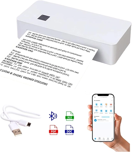 Impressora Térmica Portátil A4 Impressão Bluetooth Android e iOS