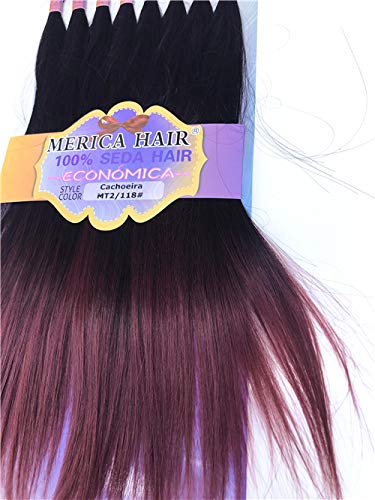 Cabelo Orgânico Liso Cachoeira- Merica Hair/Super Star 1pct-60cm/280grs (MT2/118#: Californiana)